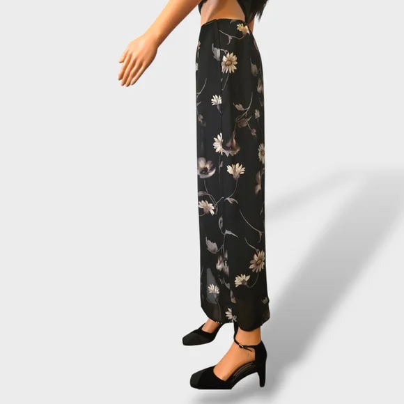 🖤90s Floral Black Maxi Skirt - Picture 5 of 6